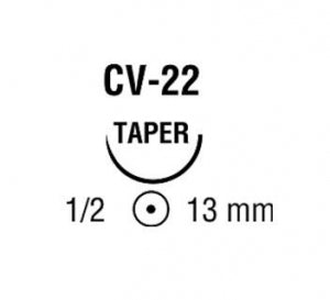 Medtronic Vascufil Sutures - Vascufil Suture, Blue, Size 6/0, 30", CV-22 Needle, Double Armed - 88864741-11V