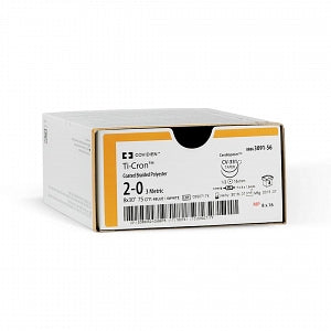 Medtronic Ti-Cron Polyester Sutures - Ti-Cron Suture, Blue, Size 5/0, CV-316 Needles, Double Armed, CardioPoint - 88863314-21