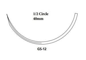 Medtronic Polysorb Suture - Polysorb Suture, GS-12, Undyed, Size 0, 30" - CL-596