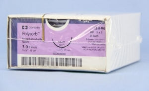 Medtronic Polysorb Suture - Polysorb Suture, GS-21, D Tach, Violet, Size 3-0, 18" - CL-8-MG