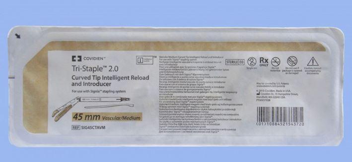 Medtronic Endo GIA Curved Tip Reloads - DBD-RELOAD, TRI, 2.0, SUL 45, CT ART VSCLR M - SIG45CTAVM