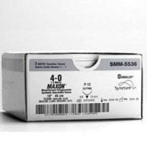 Medtronic Maxon Monofilament Absorbable Clear Sutures - Maxon Suture, Clear, 4/0, 18", P-24 - SMM-5831