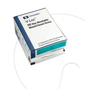 Medtronic V-Loc Nonabsorbable Needled Sutures - V-Loc Nonabsorbable Suture, Blue, Size 0, 18", GS-22 1/2 Circle Needle - VLOCN1126