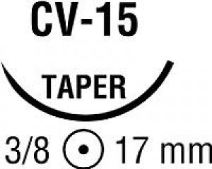 Medtronic USA Black Sofsilk Sutures - Sofsilk Suture, Black, Size 2/0, 30", CV-15 Needle - VS-823