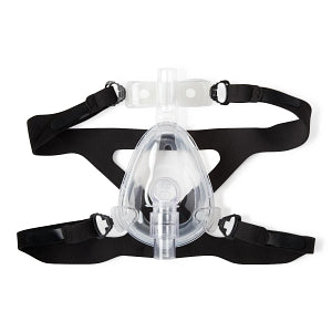 Pulmodyne Silicone CPAP Full Face Masks - Silicone CPAP Full Face Mask with Head Strap, SilentVent Anti-Asphyxia Elbow (22mm Male) and OmniCLIP with Silicone Forehead Pad, Adult, Size L - CPAP9402