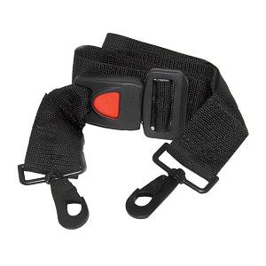 MedSource Woven Polypropylene Straps - Woven Polypropylene Strap, Metal Buckle, Swivel Speed Clips, 5', Black - MS-ST393