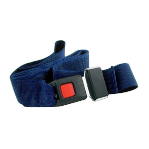 MedSource Woven Polypropylene Straps - Woven Polypropylene Strap, Metal Buckle, Loop Ends, 5', Blue - MS-ST594