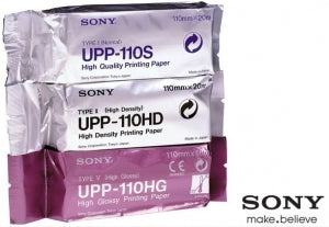 SONY High-Glossy Black & White Media - Sony High-Gloss Black and White Media Thermal Print Paper - UPP-110HG