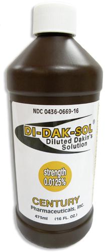 Di-Dak-Sol Diluted Dakin Solution by Century Pharmaceuticals