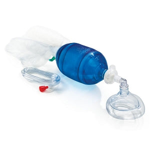 Medline Adult Bag Valve Mask (BVM) Manual Resuscitators - Adult Manual Resuscitator with Bag Reservoir, Filter and PEEP Valve - CPRM1116FP