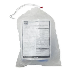 Medline Adult Bag Valve Mask (BVM) Manual Resuscitators - Small Adult Manual Resuscitator with Bag Reservoir and Manometer - CPRM4416M