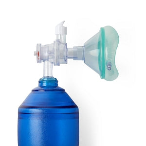 Medline Adult Bag Valve Mask (BVM) Manual Resuscitators - Small Adult Manual Resuscitator with Bag Reservoir and Manometer - CPRM4416M