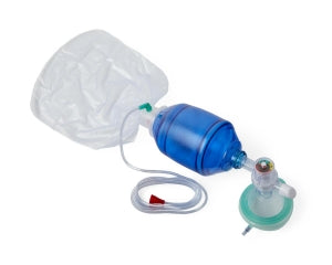 Medline Adult Bag Valve Mask (BVM) Manual Resuscitators - Small Adult Manual Resuscitator with Bag Reservoir and Manometer - CPRM4416M