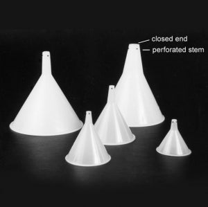 CP Lab Safety HDPE Chromatography Funnels - HDPE Chromatography Funnel Set with 5 Sizes - CF-3005