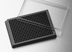 Corning Life Sciences 384-Well Low-Flange Black Flat-Bottom TC-Treated Microplate - PLATE 384W TC BLKBTM WLID 50CS - 353378