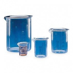 Corning Life Sciences Low Form Blue Graduated Beakers - BEAKER, PMP, GRAD, 25ML, 40/PK - K1720