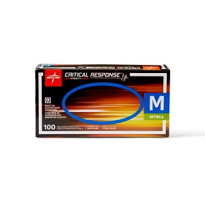 Medline Critical Response Powder-Free Nitrile Exam Gloves - Critical Response Orange Nitrile Exam Gloves, Size M - CR911M