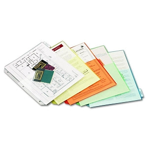 Cardinal Ring Binder Poly Pockets - Poly 3-Ring Binder Pockets with Insertable Tabs, 5 Assorted Colors - 84009