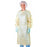 Medline Medium-Weight Coated Polypropylene Isolation Gowns - Coated Polypropylene Isolation Gown with Knit Cuff Wrists, Yellow, Size Regular - CRI4010CF