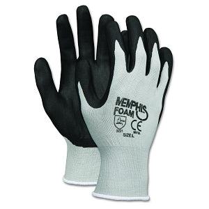 MCR Safety Memphis Economy Foam Nitrile Gloves in Gray / Black - Economy Foam Nitrile Gloves, Gray / Black, Size Medium - 9673M