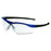 MCR Safety Dallas Wraparound Safety Glasses - Dallas Wraparound Safety Glasses, Metallic Blue Frame, Clear AntiFog Lens - DL310AF