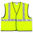 MCR Safety Class 2 Fluorescent Lime Safety Vests - Class 2 Safety Vest, Fluorescent Lime with Silver Stripe, Polyester, Large - VCL2SLL