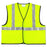 MCR Safety Class 2 Fluorescent Lime Safety Vests - Class 2 Safety Vest, Fluorescent Lime with Silver Stripe, Polyester, Size 2X-Large - VCL2SLXL2