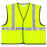 MCR Safety Class 2 Fluorescent Lime Safety Vests - Class 2 Safety Vest, Fluorescent Lime with Silver Stripe, Polyester, Size Extra-Large - VCL2SLXL