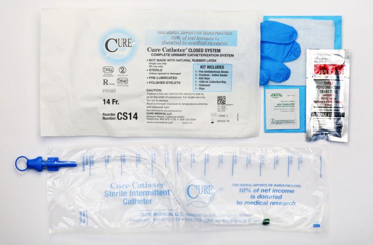 Cure Medical Closed System Catheter Kits - Closed Female Catheter Kit, 16 Fr, 6" - CQF16BX