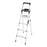 Cosco SignatureAlumnumFoldingStepLadder - Signature Series Aluminum Folding Step Ladder with Leg Lock and Handle, 6' 4-Step - 2061AABLD