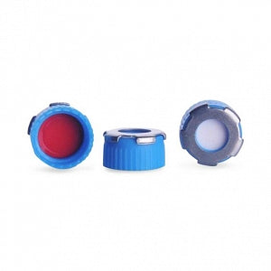 DWK PTFE / Silicone Septa and BlueMAG Caps - CAP, 9MM, WHIT SIL / RED PTFE, 0.040", 100/PK - 09-4100