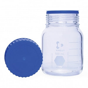 DWK KimCote GLS 80 Clear Wide-Mouth Media Bottles - KimCote GLS 80 Clear Wide-Mouth Media Bottle, 500 mL - 14390-0500