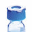 DWK 18mm PTFE Caps - 18mm Screw Cap with Steel Overlay, Trans Blue Silicone, White PTFE, 0.070", 100/Pack - 18-4103