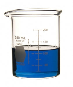 DWK Life Sciences Kimble Heavy Low Scale Beakers - Heavy Low Glass Beaker with Scale, 250 mL - 14005-250