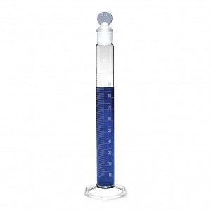 DWK Life Sciences Kimble ClsB Cylinder w/Gls Stopper and Scale - Class B Cylinder with Single Metric Scale, Glass Stopper, 100mL - 20039-100