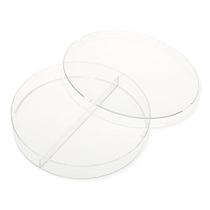 Celltreat Scientific Sterile Compartment Petri Dishes - 100 mm x 15 mm 2-Compartment Sterile Polystyrene Petri Dish - 229682