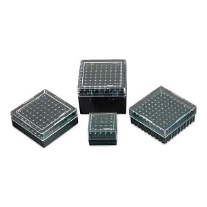 Celltreat Scientific Products Cryogenic Vial Storage Boxes - 25-Place Polycarbonate Nonsterile Storage Box for 1-1.8 mL Cryogenic Vials - 229942