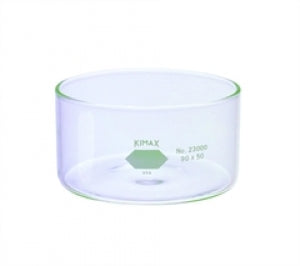 DWK Life Sciences Kimble Crystallizing Dishes - Borosilicate Glass Crystallizing Dish with Reinforced Rim, 340 mL Capacity, 100 mm x 50 mm - 23000-10050