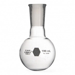 DWK Life Sciences Kimble Round Bottom Short Neck Flask - Round-Bottom Short-Neck Flask, 24/40 ST Joint, 100mL - 25285-100