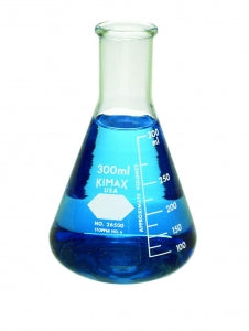 DWK Life Sciences Kimble Narrow Mouth Erlenmeyer Flask - KIMAX Narrow-Mouth Erlenmeyer Flask, White Scale, 4000mL - 26500-4000