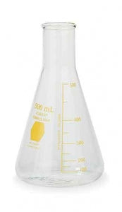 DWK KIMAX Colorware Narrow Mouth Erlenmeyer Flasks - KIMAX Colorware Narrow Mouth Erlenmeyer Flask, Yellow Scale, 1000 mL - 26500Y-1000