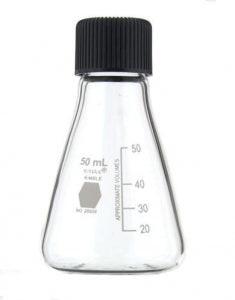 DWK Life Sciences Kimble Screw Cap Erlenmeyer Flasks - Erlenmeyer Flask with Screw Cap, Scale, 125 mL - 26505-125