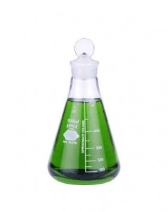 DWK Life Sciences Kimble Pennyhead Stopper Erlenmeyer Flasks - FLASK, GLASS STOPPER, SCALE, 25ML - 26600-25