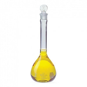 DWK KIMAX Class A Volumetric Glass Flasks - Class A Volumetric Flask with Glass Pennyhead Stopper, 1000mL - 28014-1000