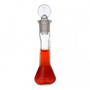 DWK KIMAX Class A Volumetric Glass Flasks - Class A Volumetric Flask with Glass Pennyhead Stopper, 5mL - 28014-5