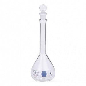 DWK Life Sciences Kimble Class A Volumetric Flasks w / Stoppers - Class A Volumetric Flask with Stoppers, Blue Scale, 1000 mL - 28014B-1000