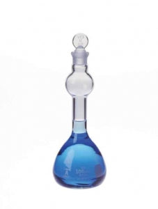 DWK Kimble ClassA Mix. Bulb Style Flask w / Std Taper Stopper - Class A Mixing Bulb-Style Flask with Standard Taper Stopper, 500mL - 28019-500