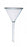 DWK Life Sciences Kimble Wide Tip Long Stem Funnels - Long Stem Funnel with 60° Angle and 150 mm Dia. Wide Top, 600 mL Cone Volume - 28980-150