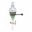 DWK KIMAX Squibb Separatory Funnel with PTFE Stopcock - Squibb Pear-Shaped Separatory Funnel with PTFE Size 4 Stopcock, 27 Standard Taper Stopper, 60 mm L Stem, 1000 mL Capacity - 29048F-1000