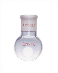 DWK Life Sciences Kimble Single Std Taper Neck Heavy Wall - Bantam-Ware Single-Neck Heavy-Wall Round-Bottom Flask, 19/22 ST Joint, 15mL - 294010-0015